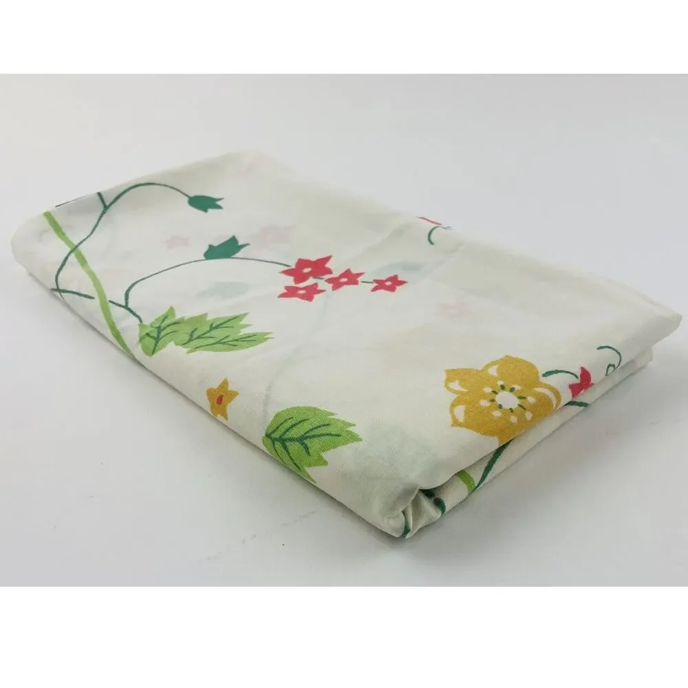 Tastemaker Pillowcase KING Yellow Red Orange Flowers J. P. Stevens percale USA V